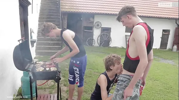 Mostrar Los amigos salen a hacer una barbacoa y acaban follando a pelo películas en total