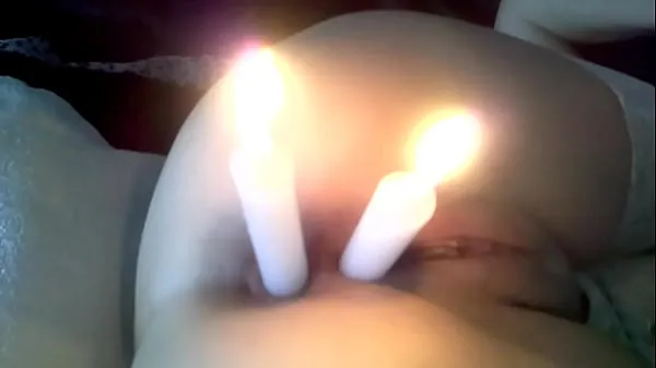 Show EXTREME - Two candles one in her pussy and one in ass total Movies