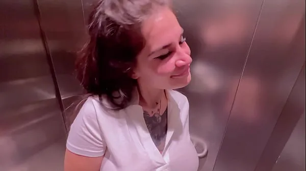 Show Beautiful girl Instagram blogger sucks in the elevator of the store and gets a facial total Movies