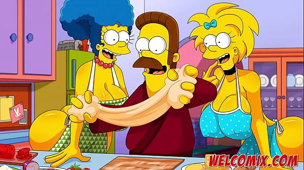 Tampilkan Orgy with hot asses from the Simpsons total Film