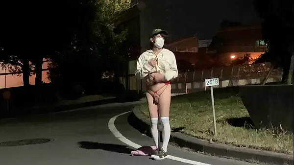 Show Crossdresser Mayu boldly gets naked on the side road of the national highway, spreads her legs wide open and shows off her masturbation total Movies