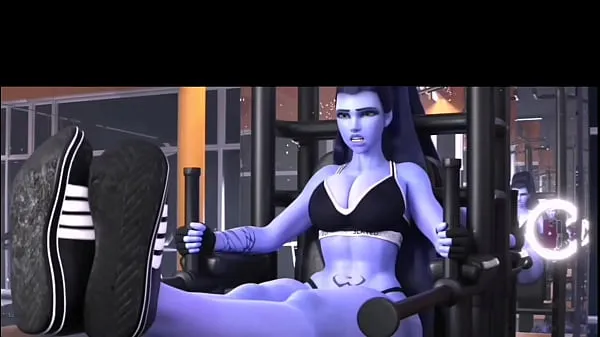 Vis Widowmaker and heavy loads in the gym with BBC (Compilation) non-human & alien girl film i alt