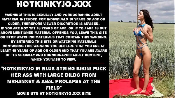 แสดงภาพยนตร์ทั้งหมด Hotkinkyjo in blue string bikini fuck her ass with large dildo from mrhankey & anal prolapse at the field เรื่อง